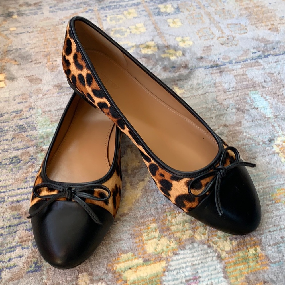 New J.Crew Factory leopard ballet flats